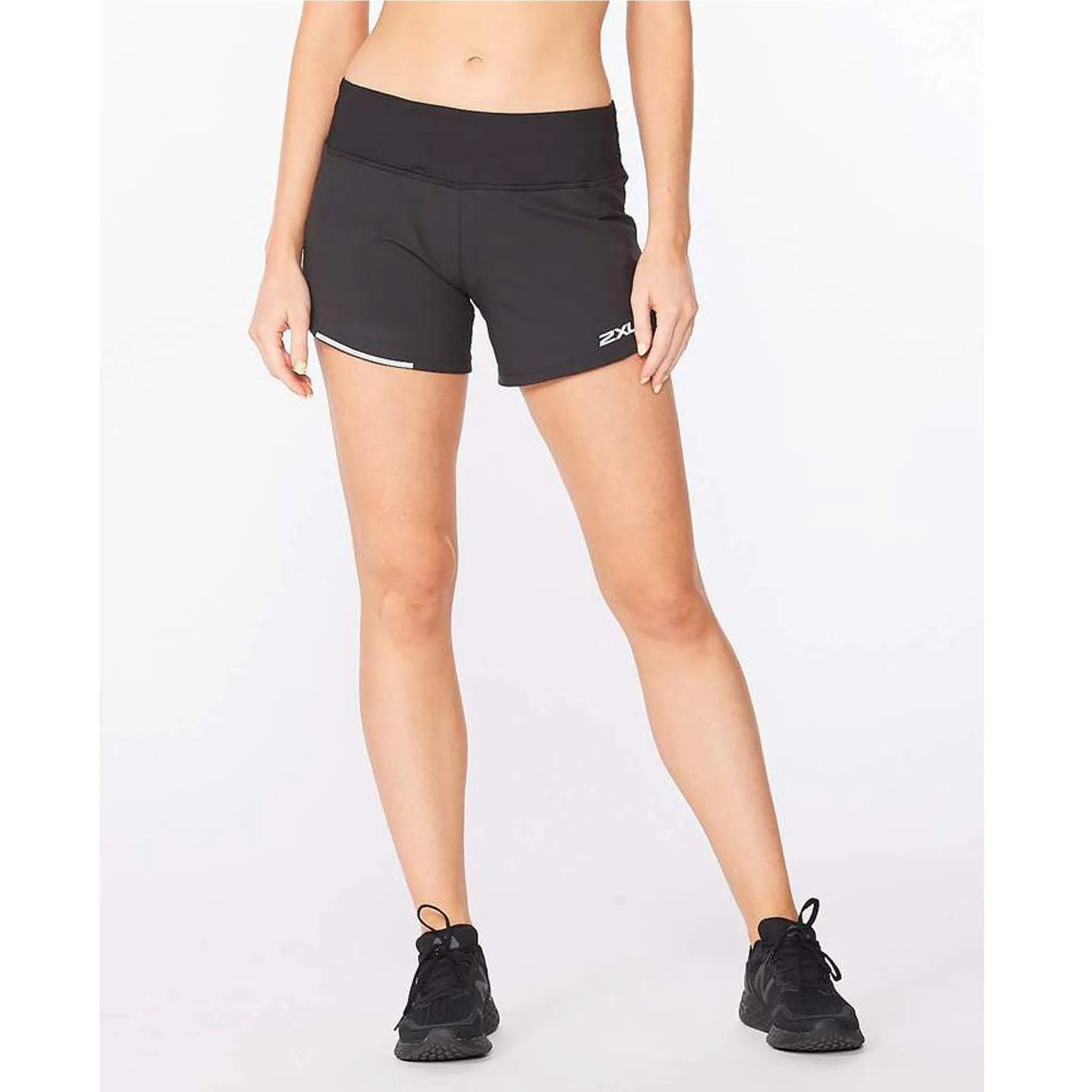 2XU Aero 4 Inch Short Women's Black Silver Reflective