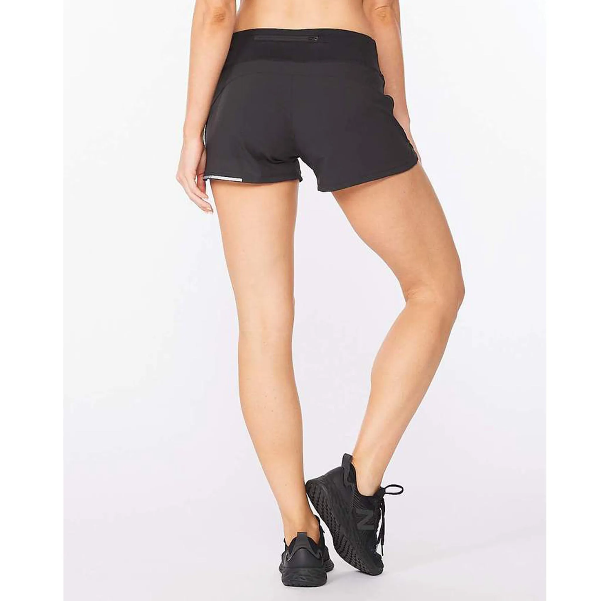 2XU Aero 4 Inch Short Women's Black Silver Reflective