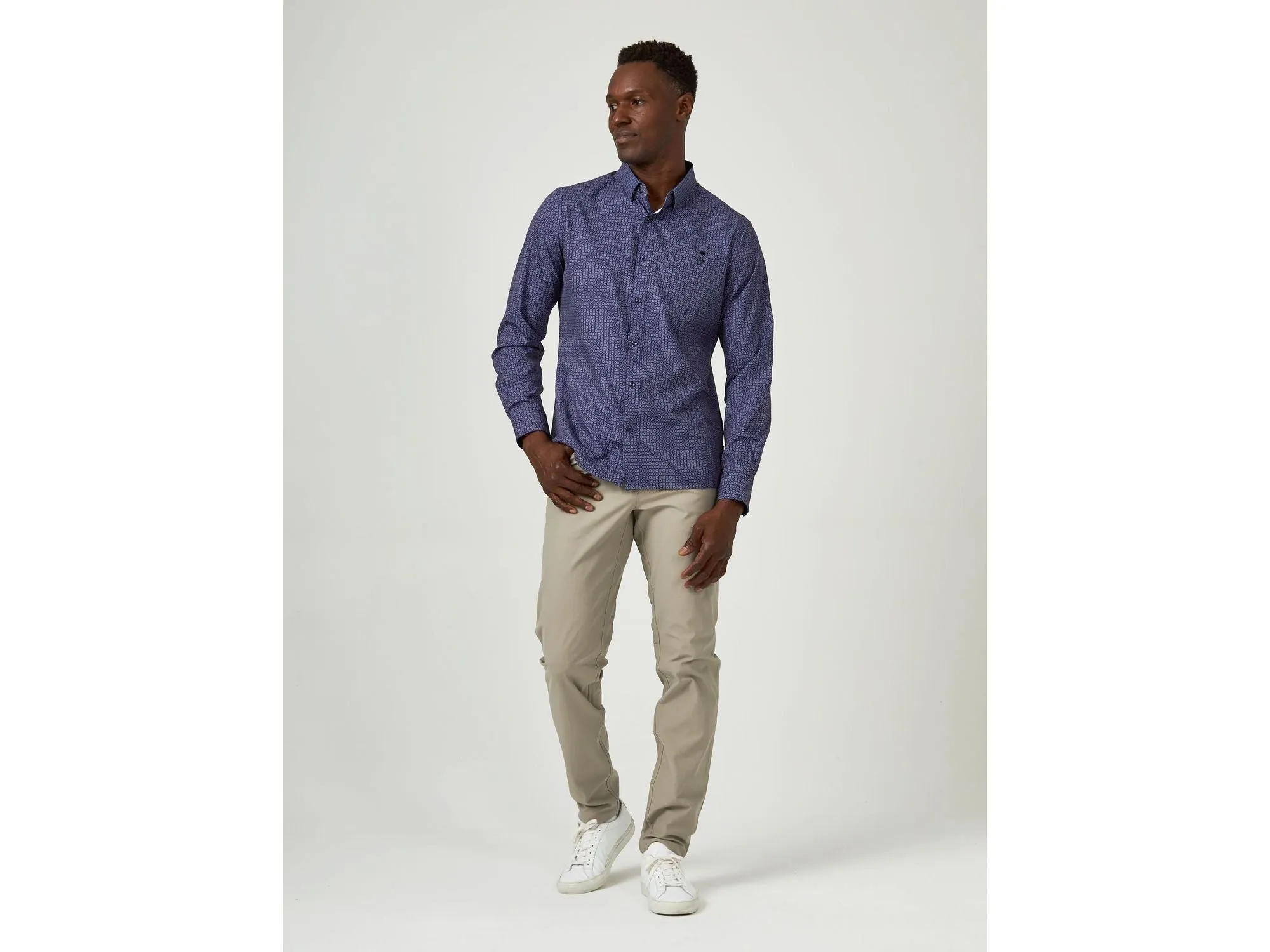 7 Diamonds faro Long Sleeve Shirt In Navy