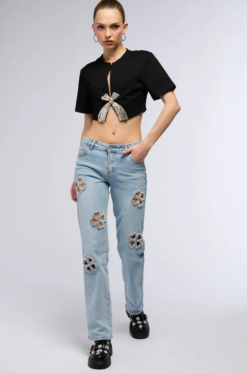 ALWAYS FRESH EMBELLISHED T SHIRT