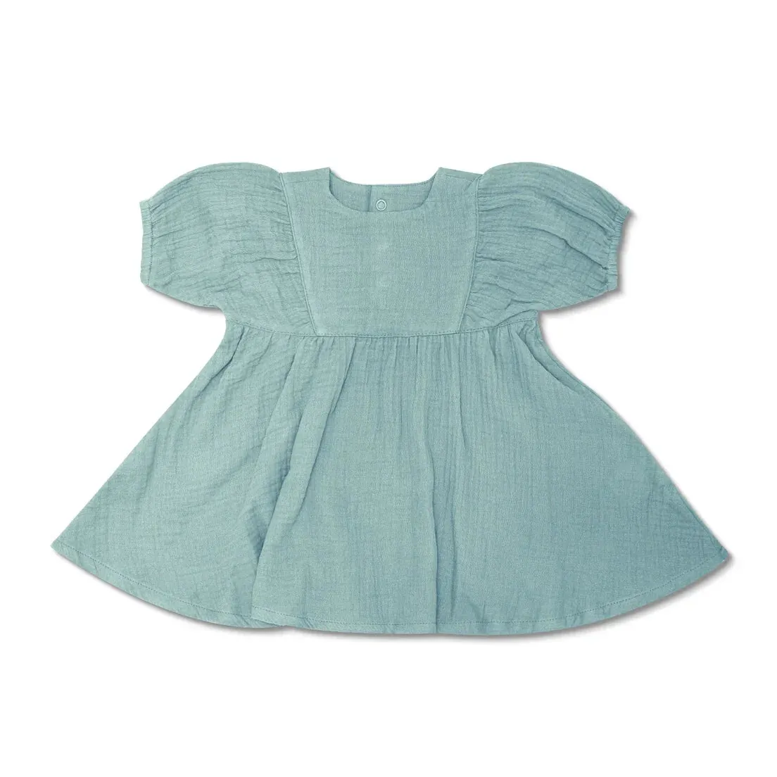 Apple Park Puff Sleeve Muslin Dress S1