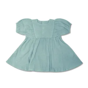 Apple Park Puff Sleeve Muslin Dress S1