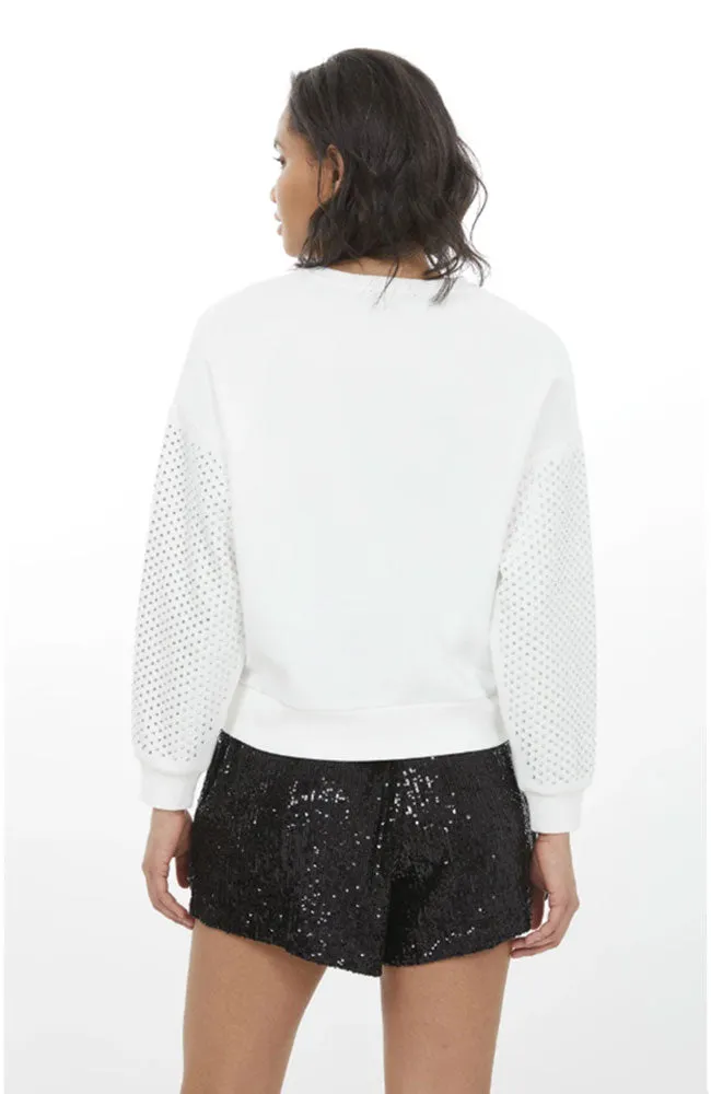 Ariana Crystal Sleeve Sweatshirt