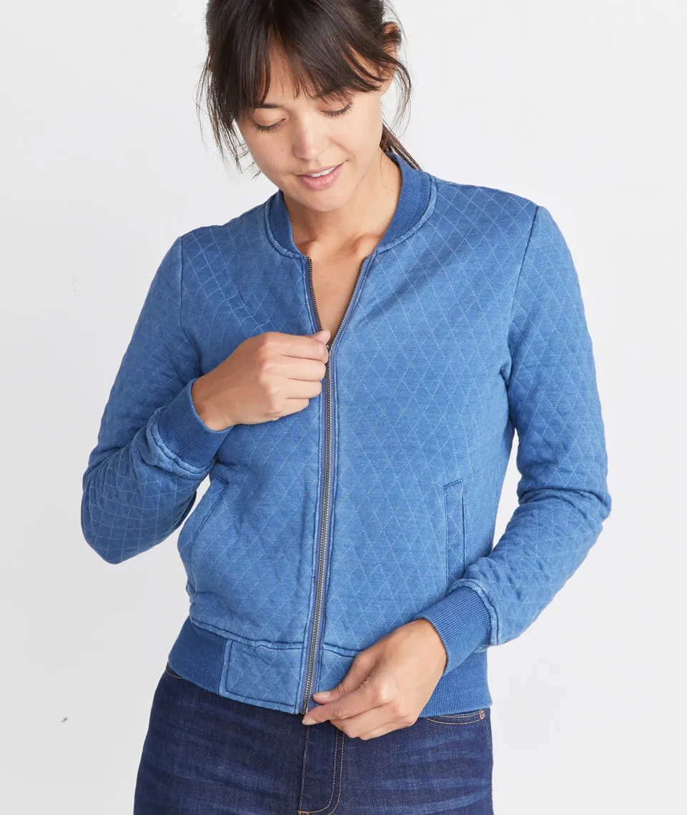 Atlantic Bomber in Mid indigo Wash