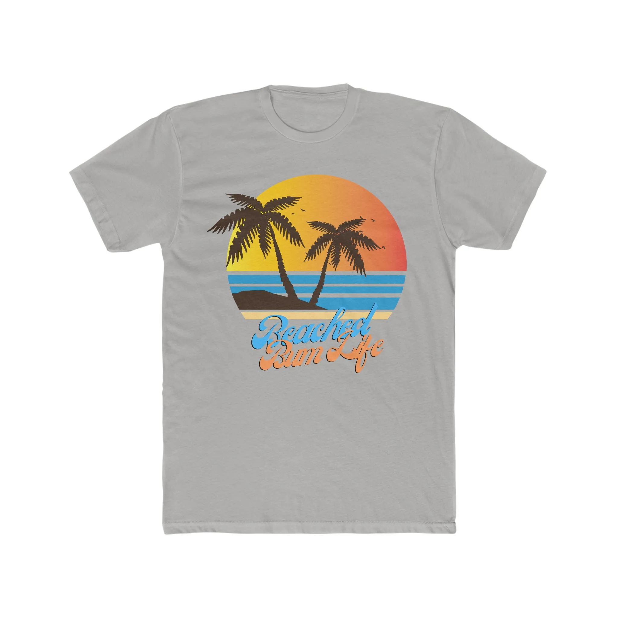 BEACHED BUM LIFE SUNSET - Men's Cotton Crew Tee