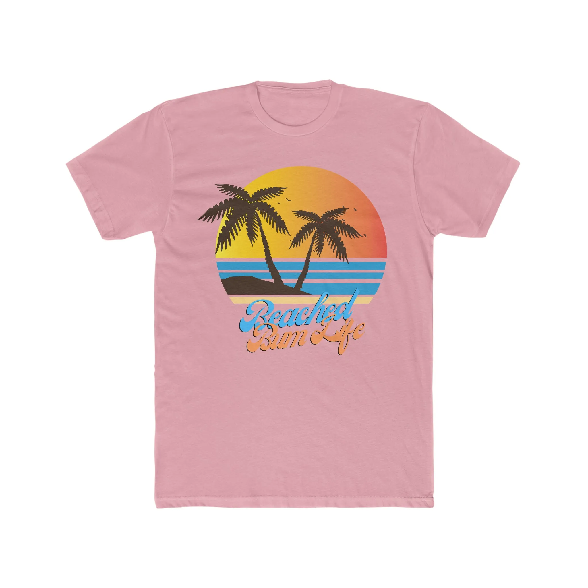 BEACHED BUM LIFE SUNSET - Men's Cotton Crew Tee