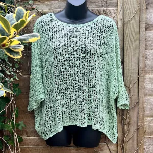 Breezy Light Green Bohemian Popcorn Cover Up