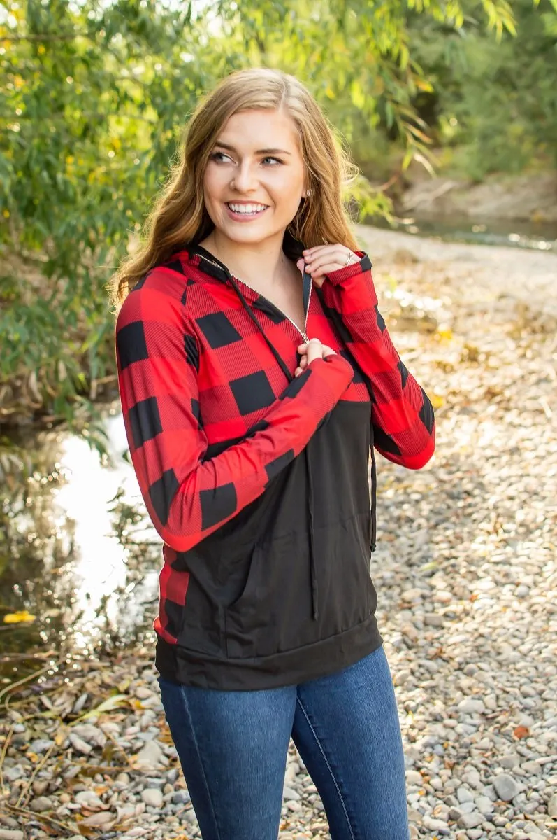 Buffalo Half Zip | Black and Red