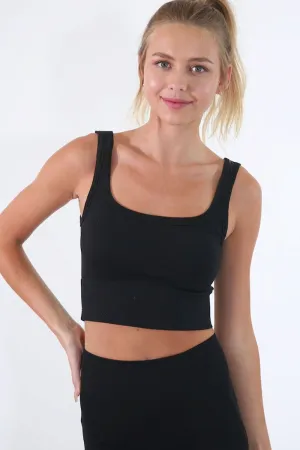 Chevron Ribbed Crop Top