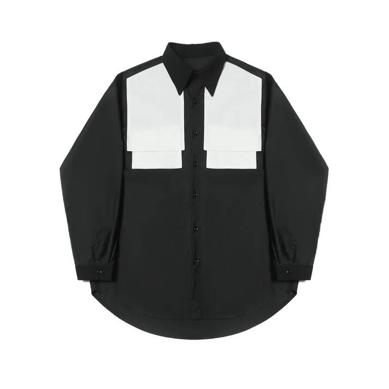 Color Block Loose Shirt