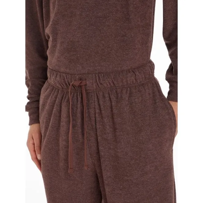 Cozy Lounge Jogging Bottoms, Deep Mahogany