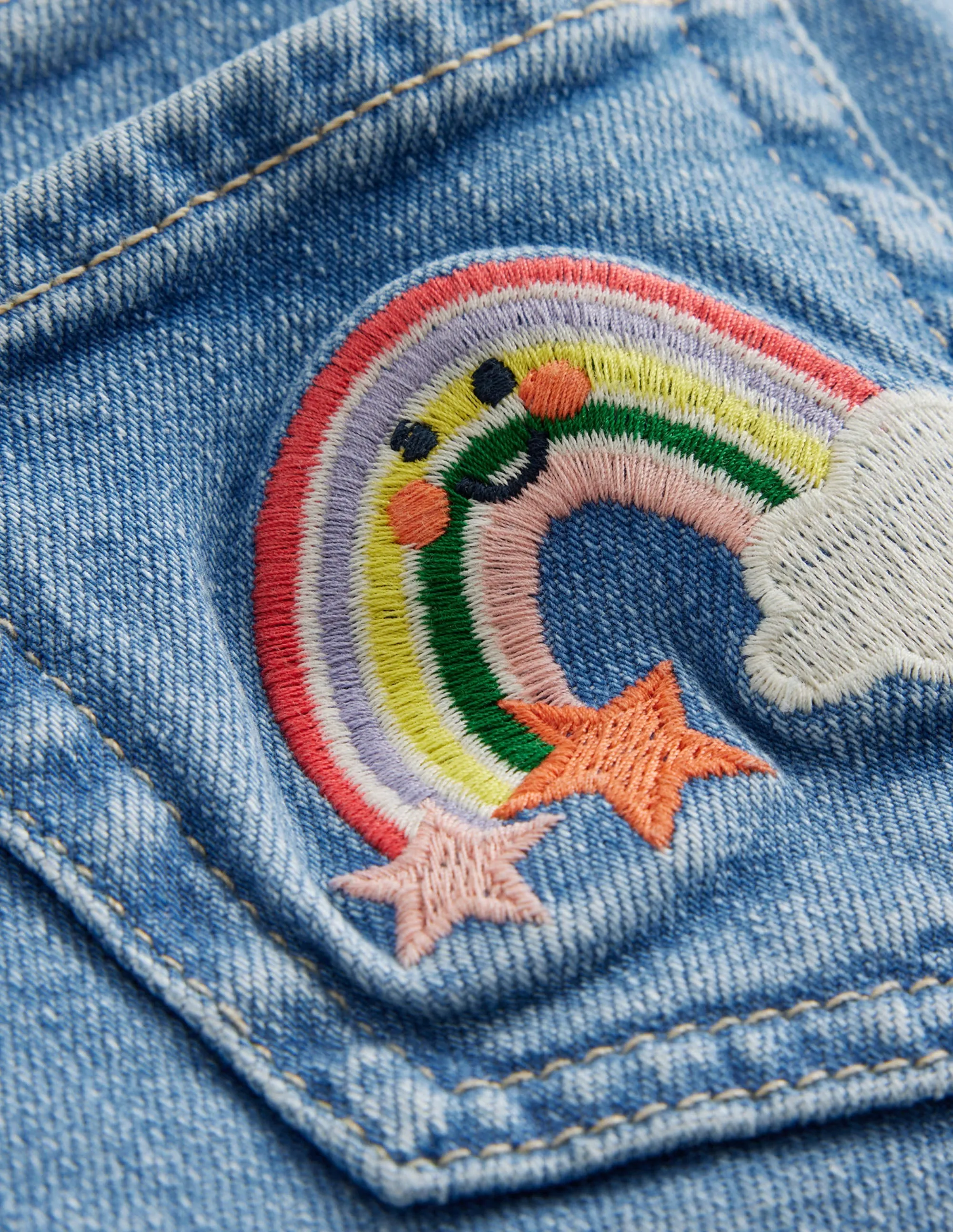 Denim Shorts-Light Vintage Weather
