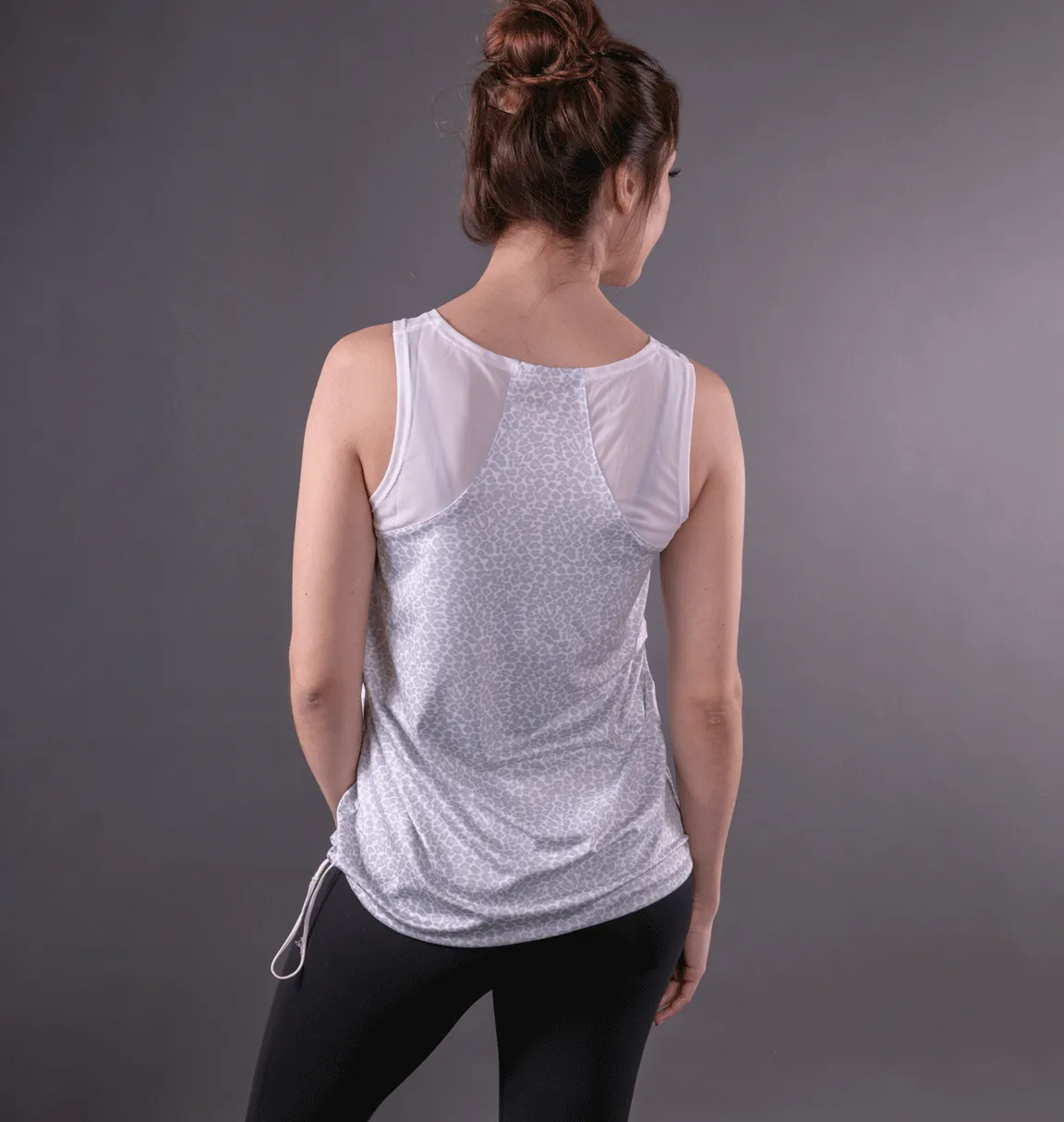 Final Sale Snow Leopard Sari Not Sorry tank