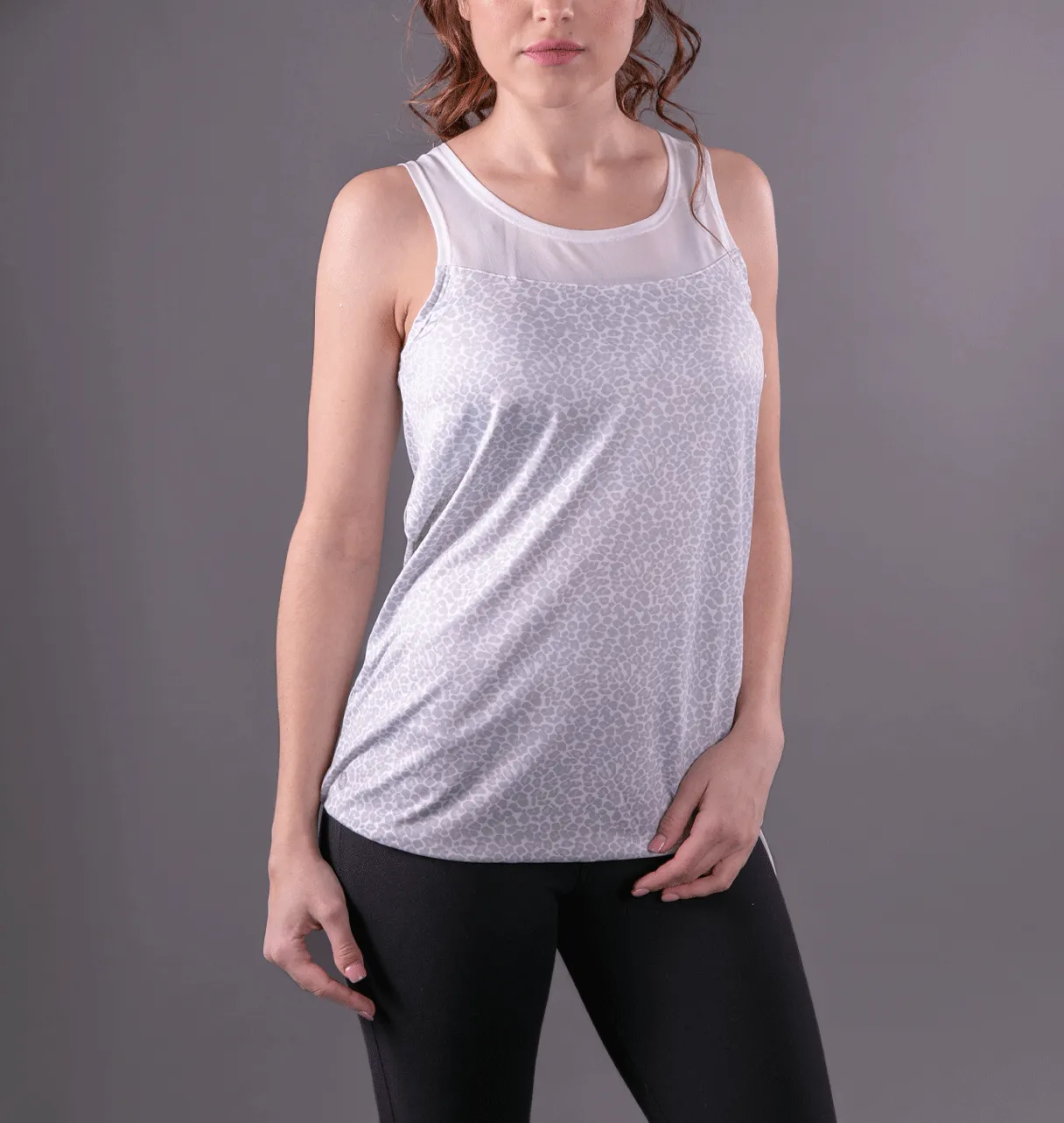 Final Sale Snow Leopard Sari Not Sorry tank