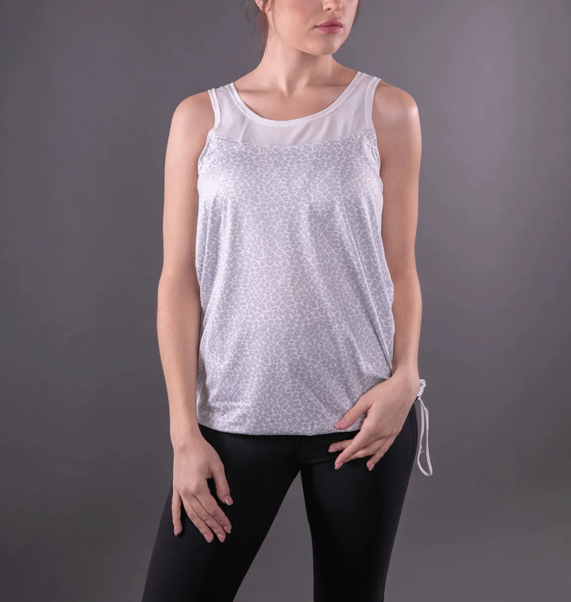 Final Sale Snow Leopard Sari Not Sorry tank