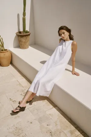 Florence Linen Dress - White