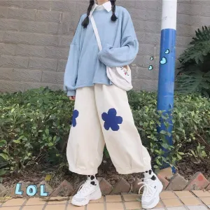 Flower Printed Loose Pants