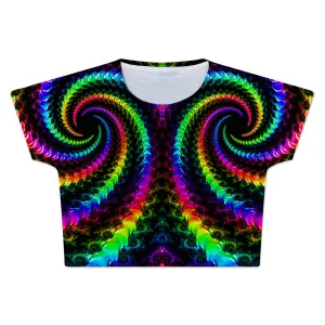 Fractaled Vision Crop Tee