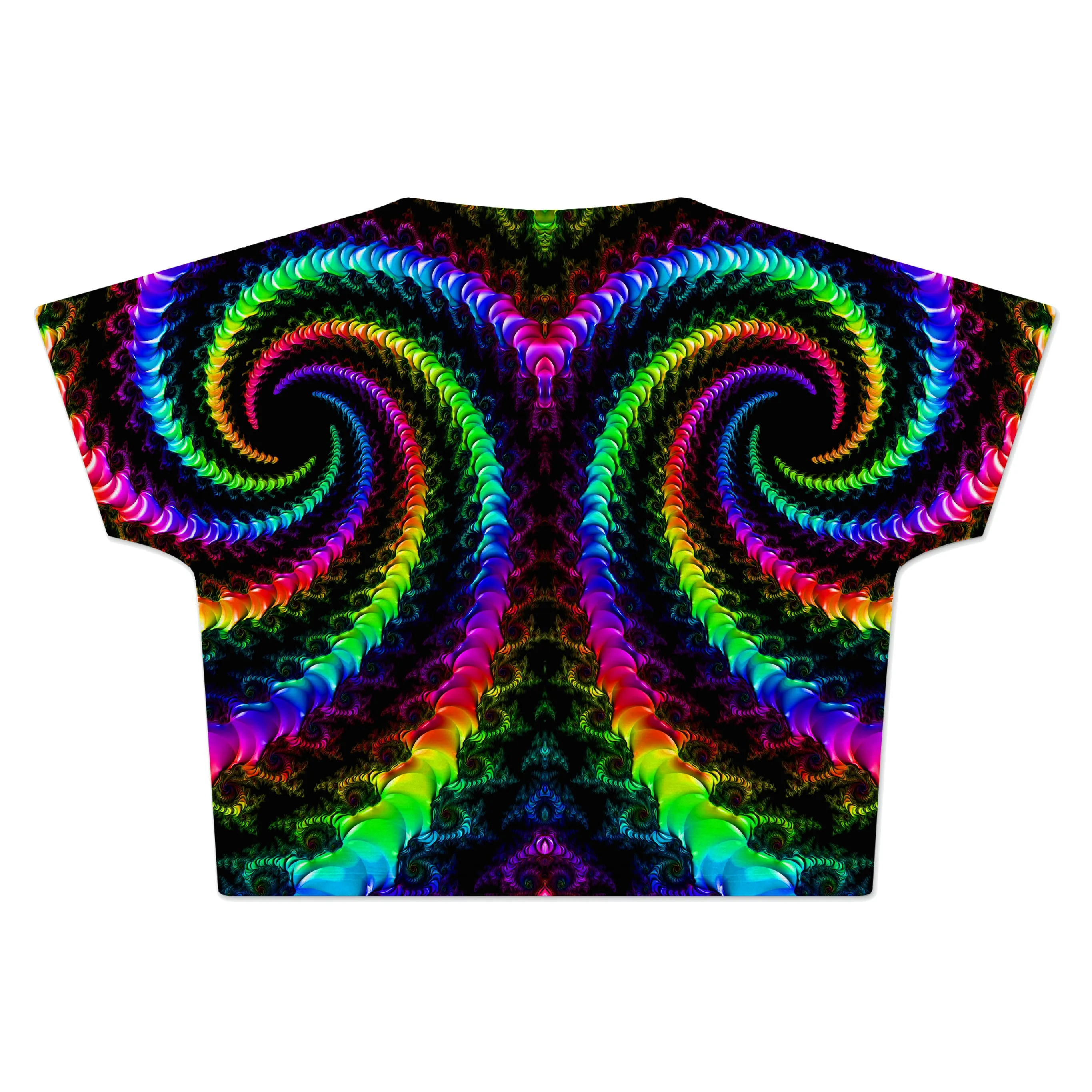 Fractaled Vision Crop Tee