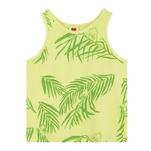 Fresh Dinosaur Tropical Leaves Tank Top (green)