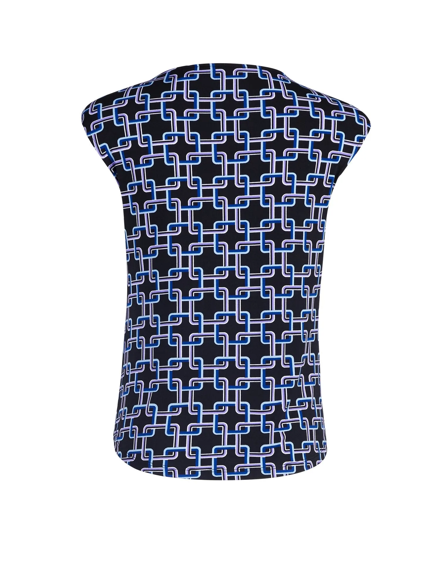 Geo-Print Bow-Accent Top - 7th Avenue