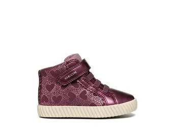 Geox Mirroless B4669A Prune Girls Velcro Ankle Boots