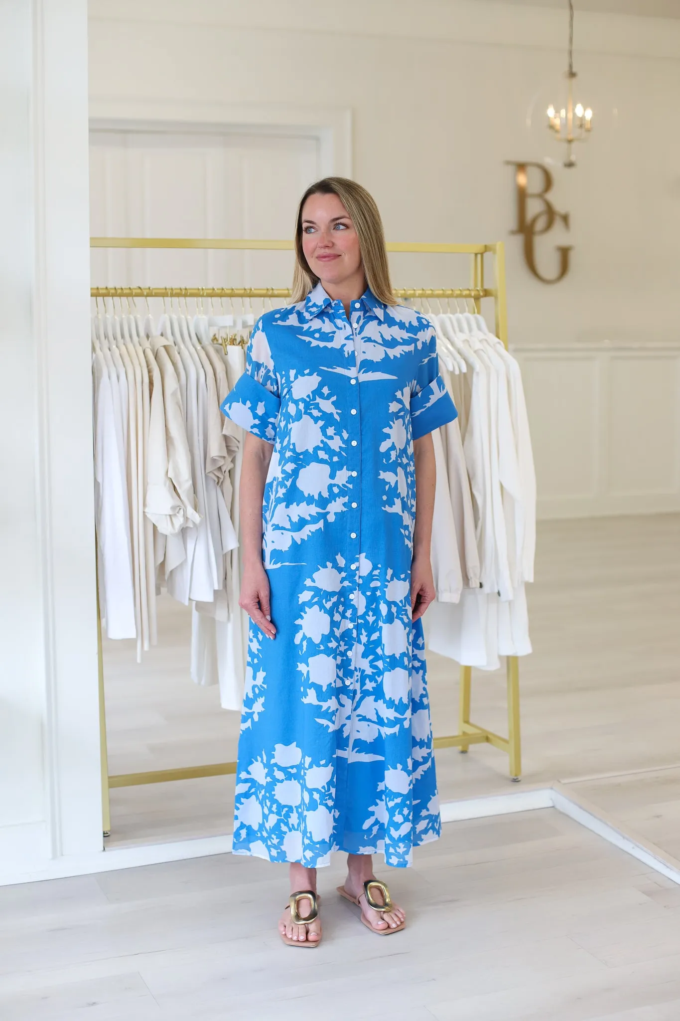 Gibbons Dress, Tufts Blue Bouquet
