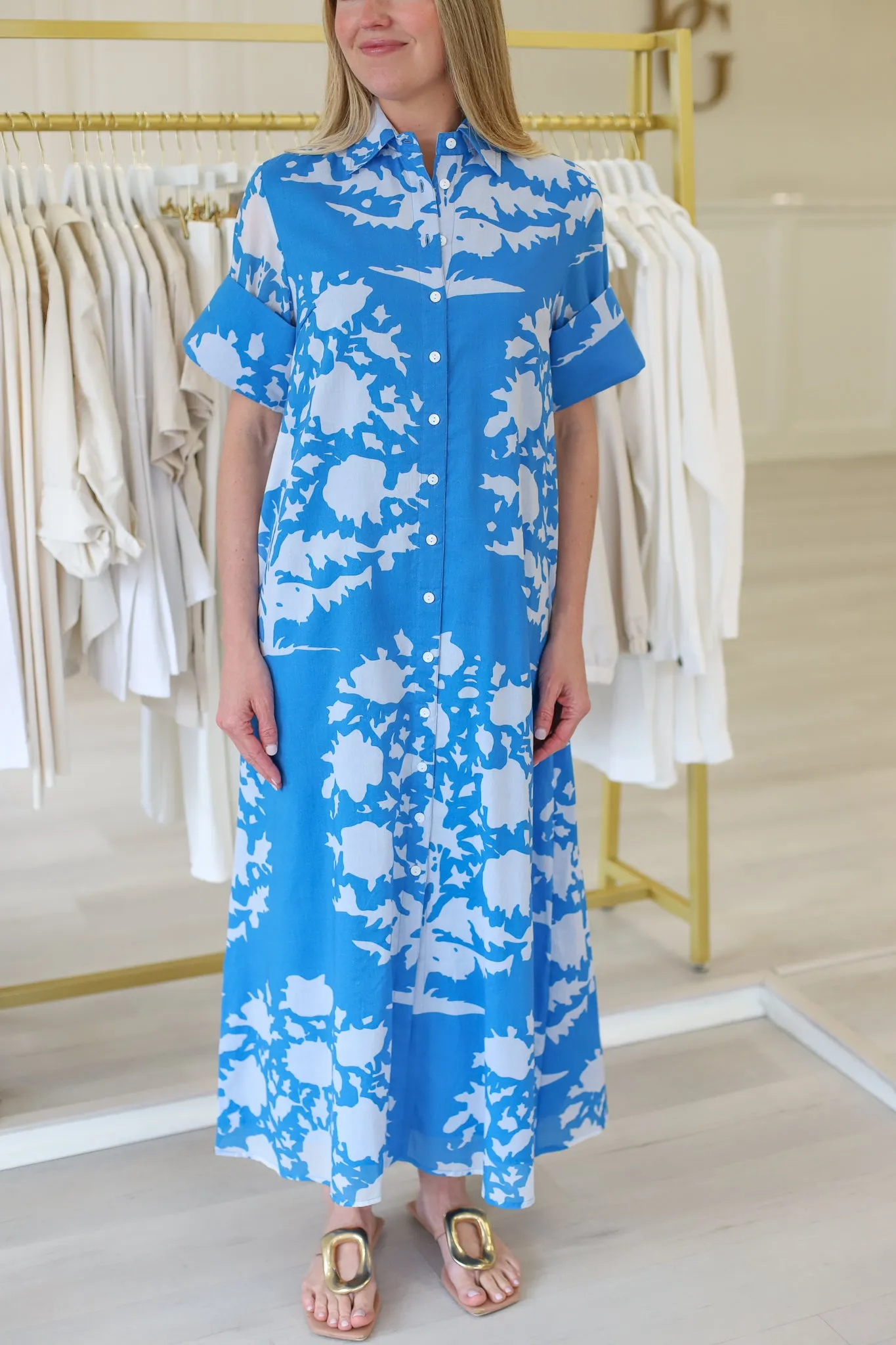 Gibbons Dress, Tufts Blue Bouquet
