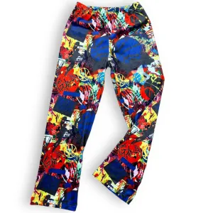 Graffiti Basketball Fuzzy Pants