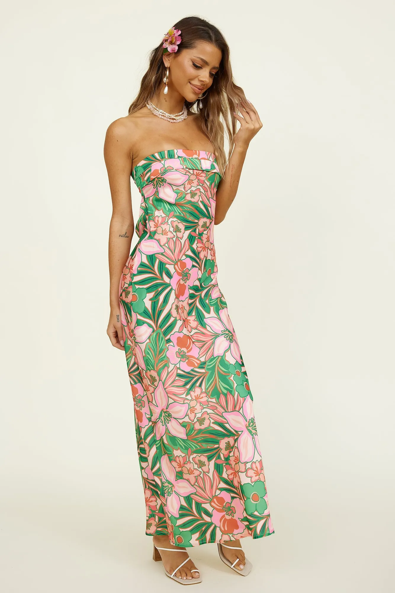 Island Palms Maxi Dress Floral