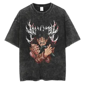 [KUJO] "Blood Manipulation V2" Vintage Oversized T Shirt