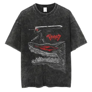 [KUJO] "Darkness" Vintage Oversized T Shirt