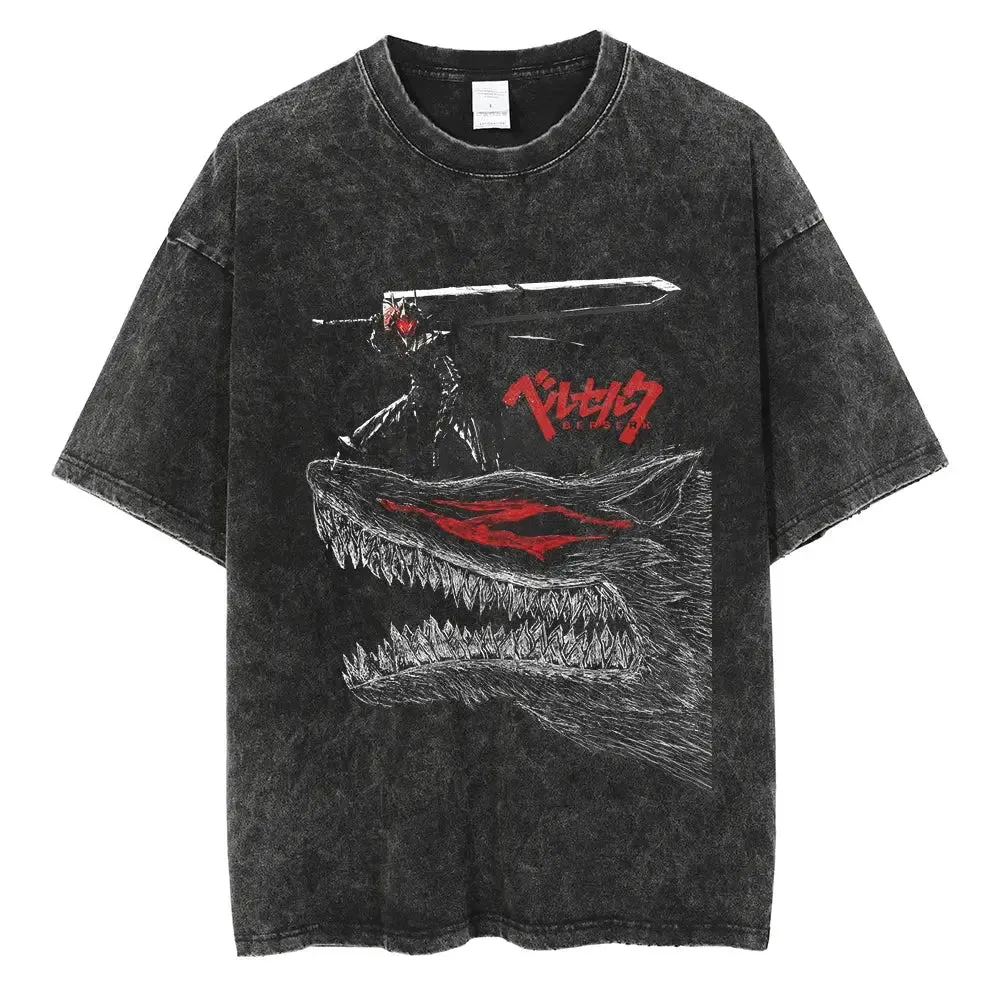 [KUJO] "Darkness" Vintage Oversized T Shirt