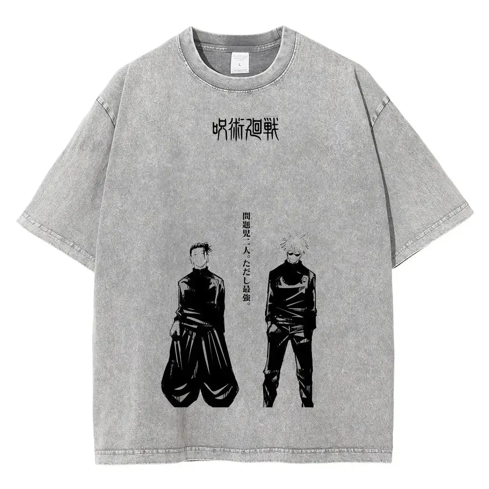 [KUJO] "Gojo X Geto" Vintage Oversized T Shirt