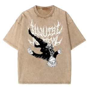 [KUJO] "Sorcerer V2" Vintage Oversized T Shirt