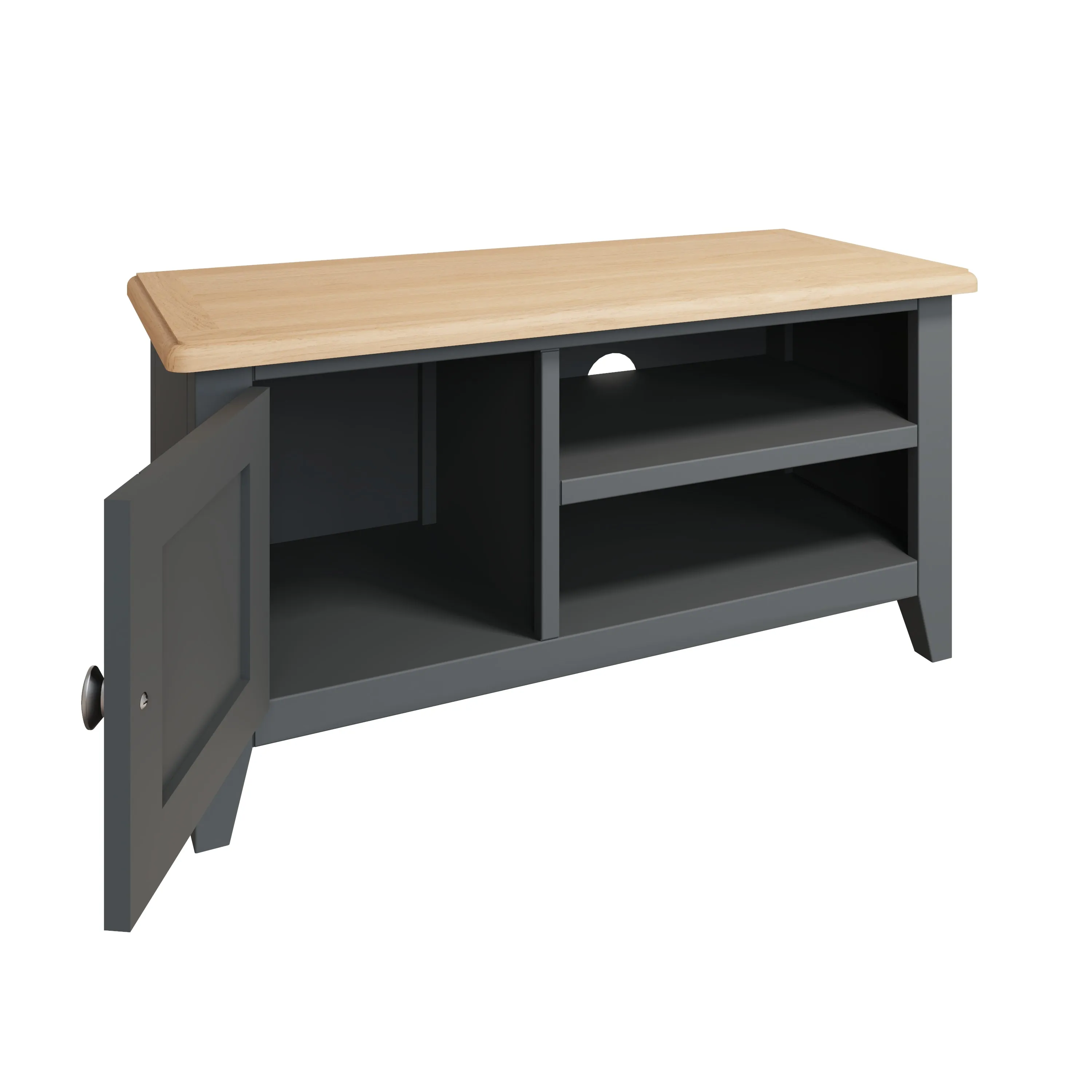 Malmesbury Grey TV Unit 90 x 38 x 45 cm