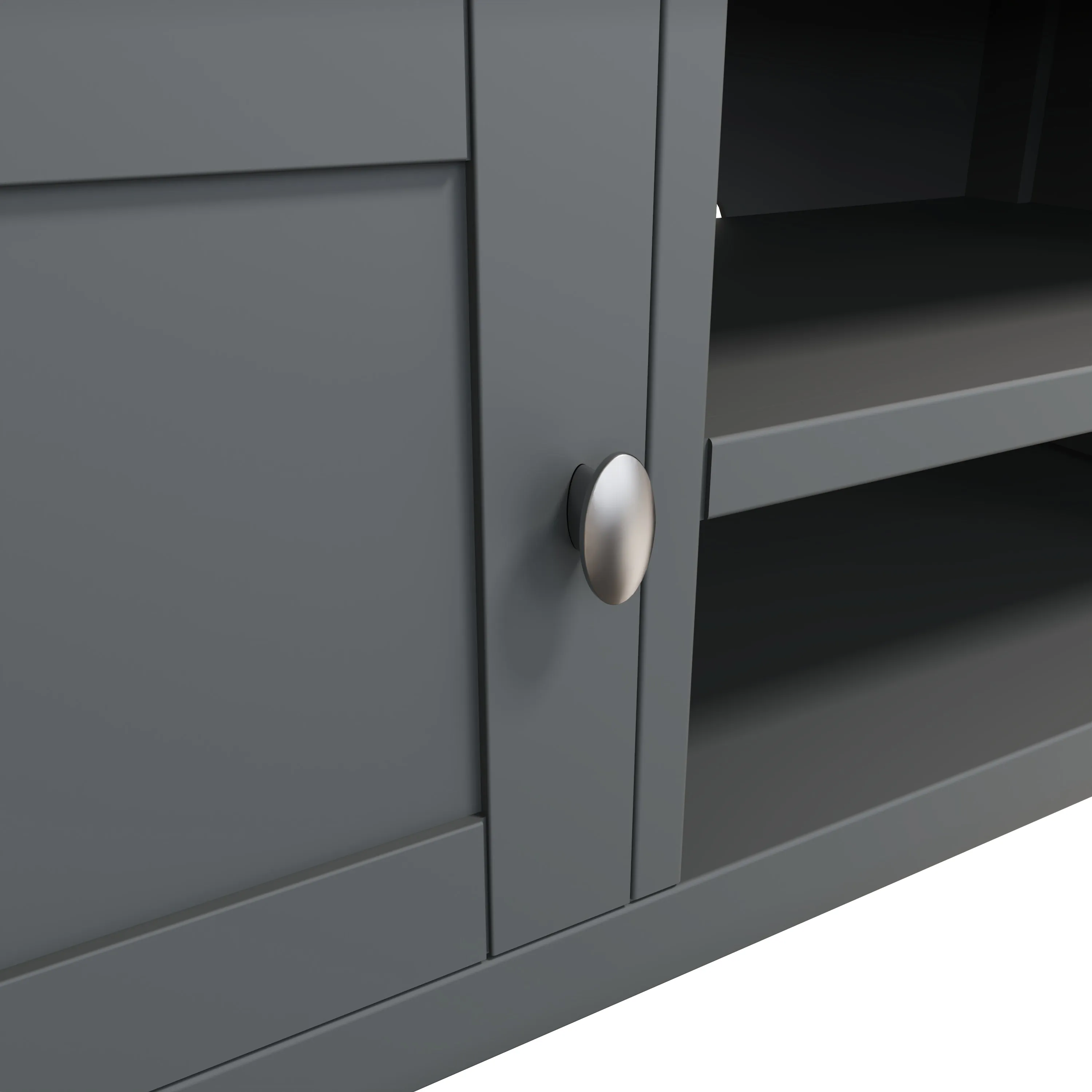 Malmesbury Grey TV Unit 90 x 38 x 45 cm