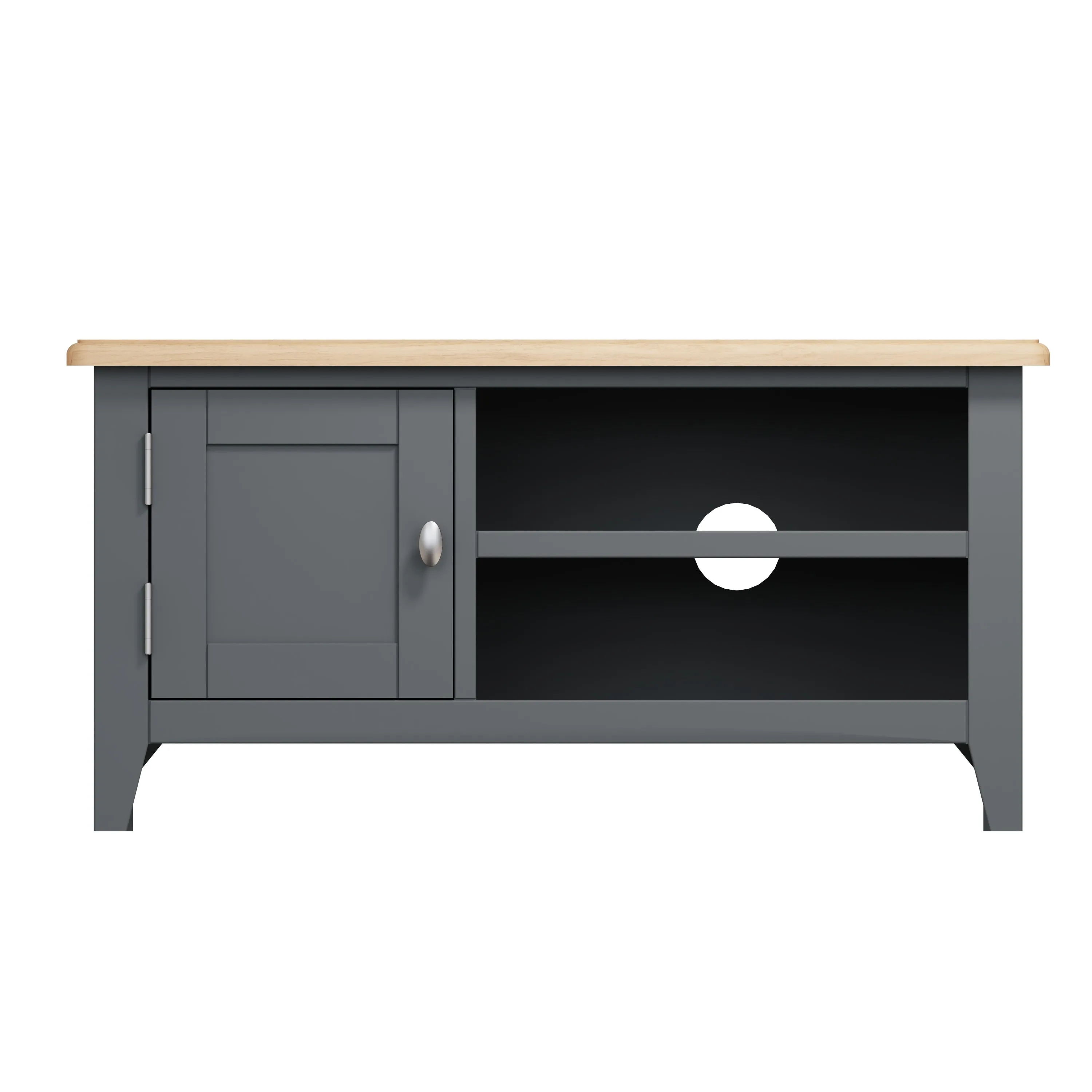 Malmesbury Grey TV Unit 90 x 38 x 45 cm