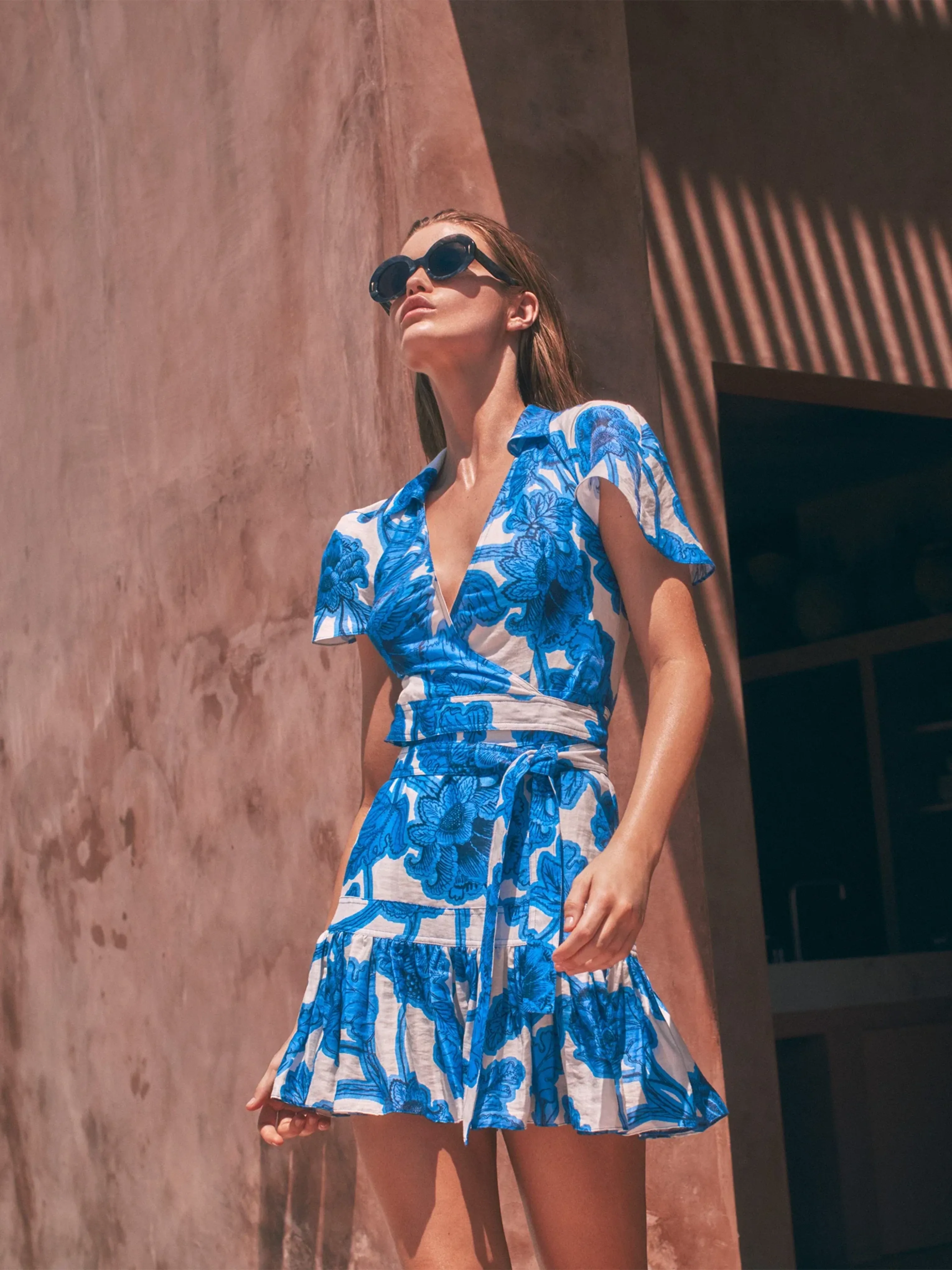 Melba Floral Linen Dress