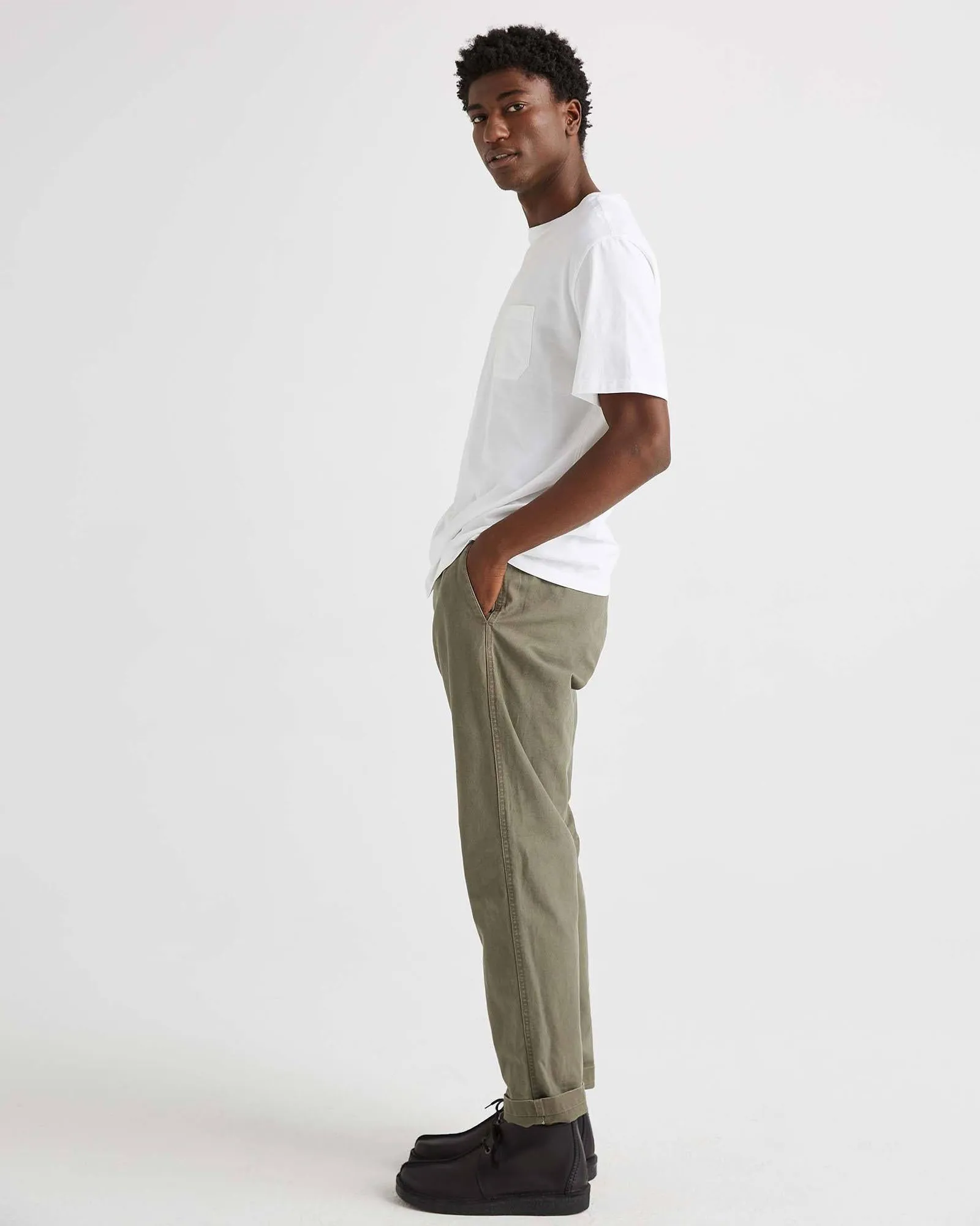 Pima Cotton Pocket Tee (White)