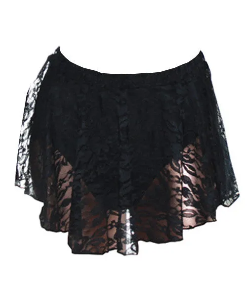 Short Lace V-Line Dance Skirt (SKA01BL)