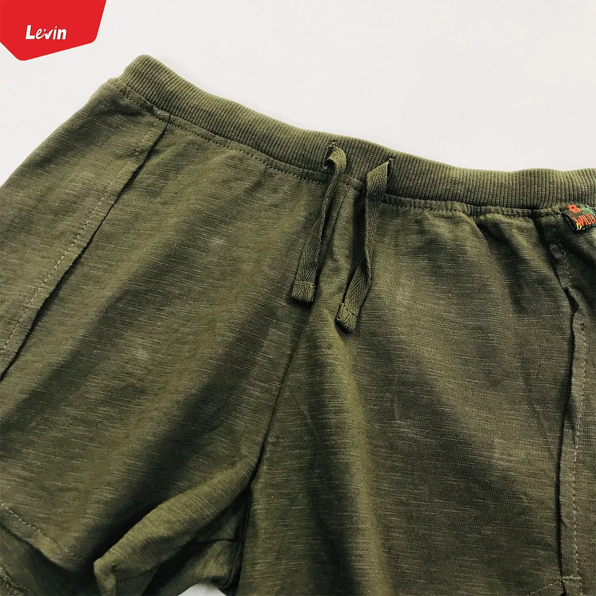 Teen Girls Solid Color Drawstring cotton shorts