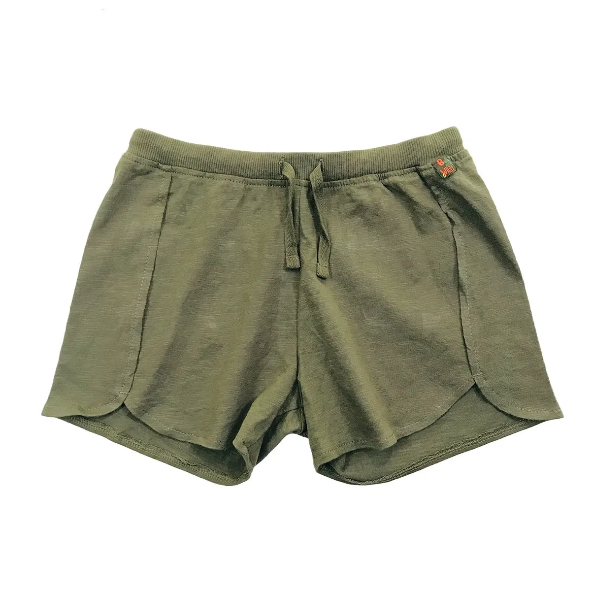 Teen Girls Solid Color Drawstring cotton shorts