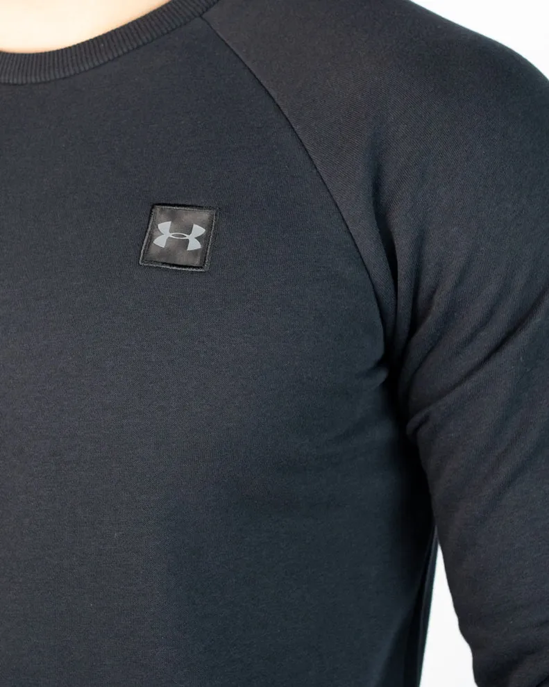 Under Armour Wrestling Men's Black Rival Fleece Crew