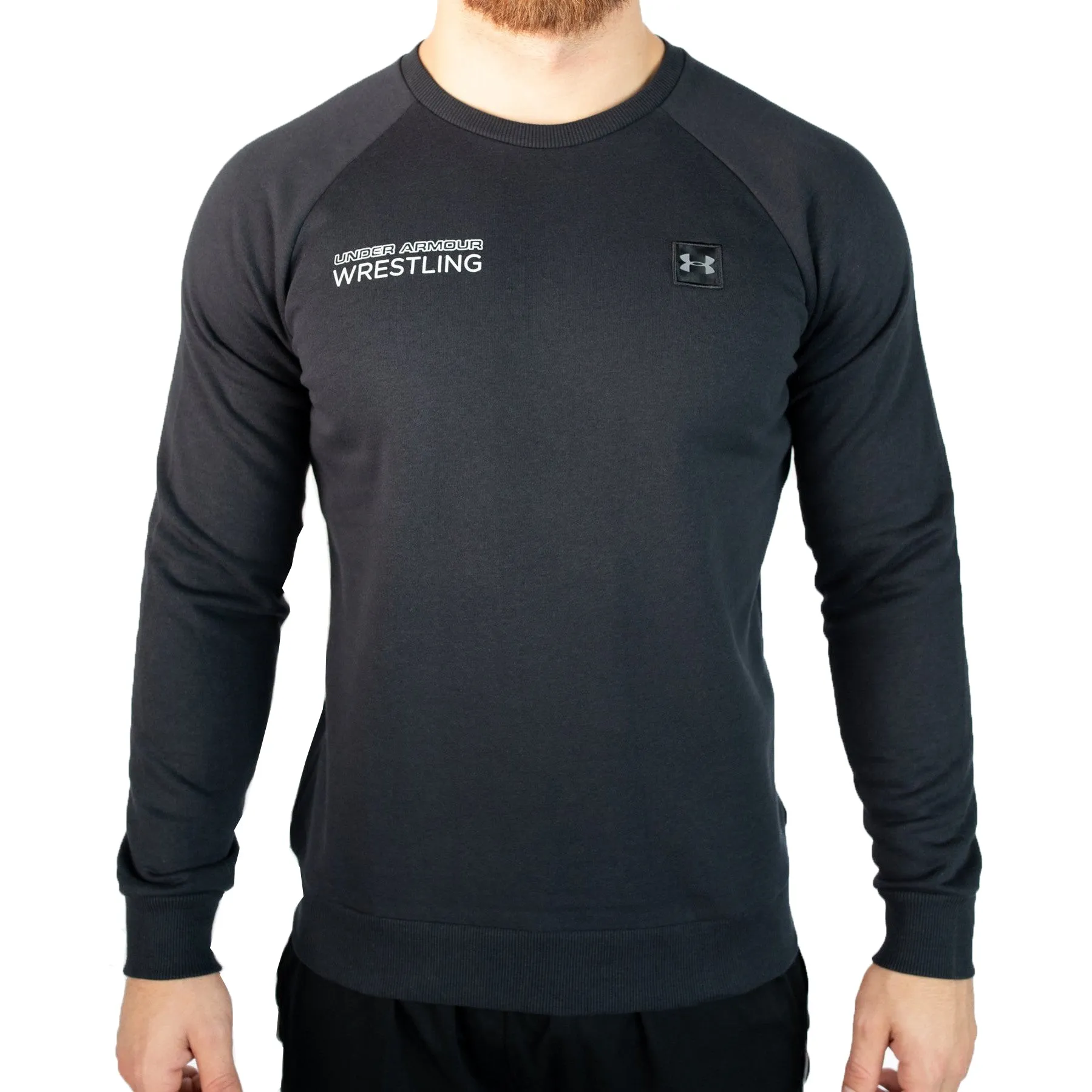 Under Armour Wrestling Men's Black Rival Fleece Crew