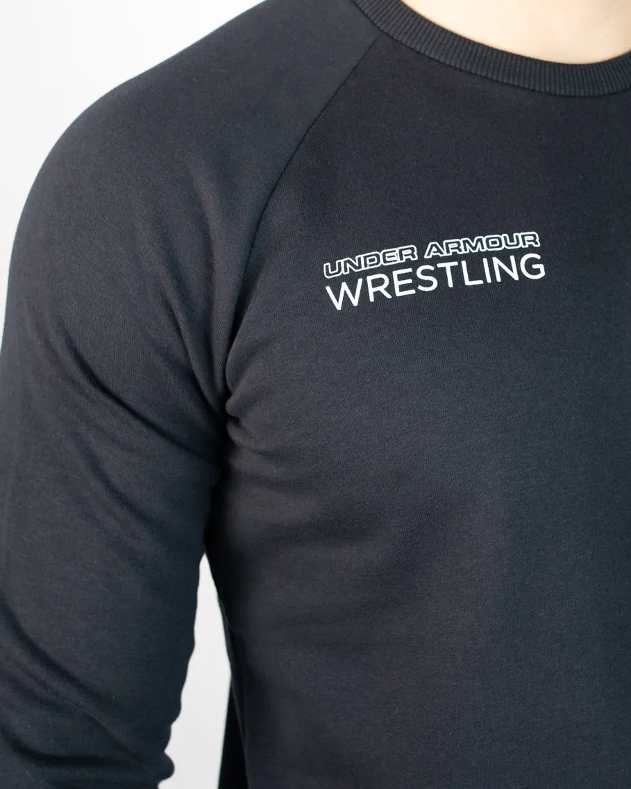 Under Armour Wrestling Men's Black Rival Fleece Crew