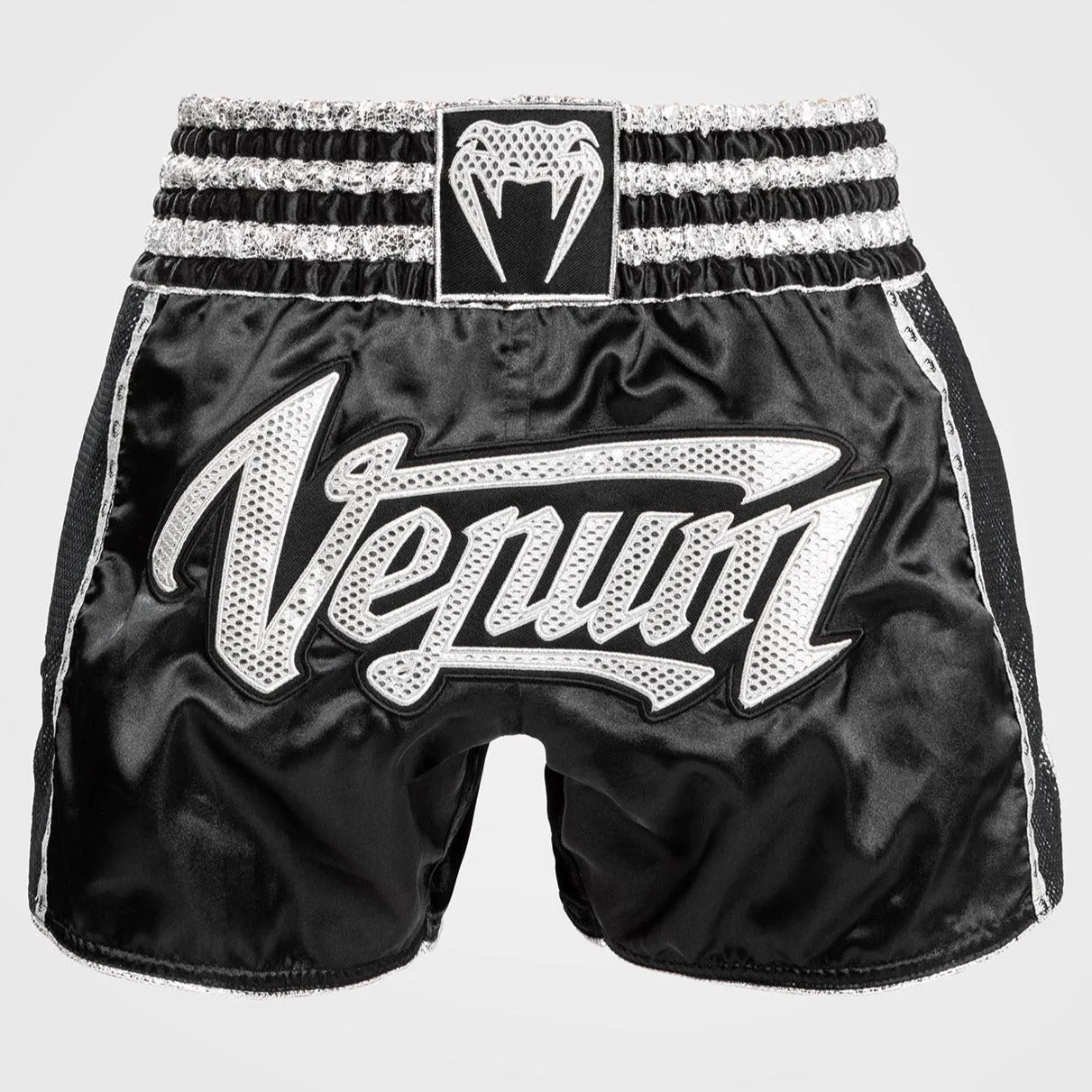 VENUM ABSOLUTE 2.0 MUAY THAI SHORTS (BLACK / SILVER)
