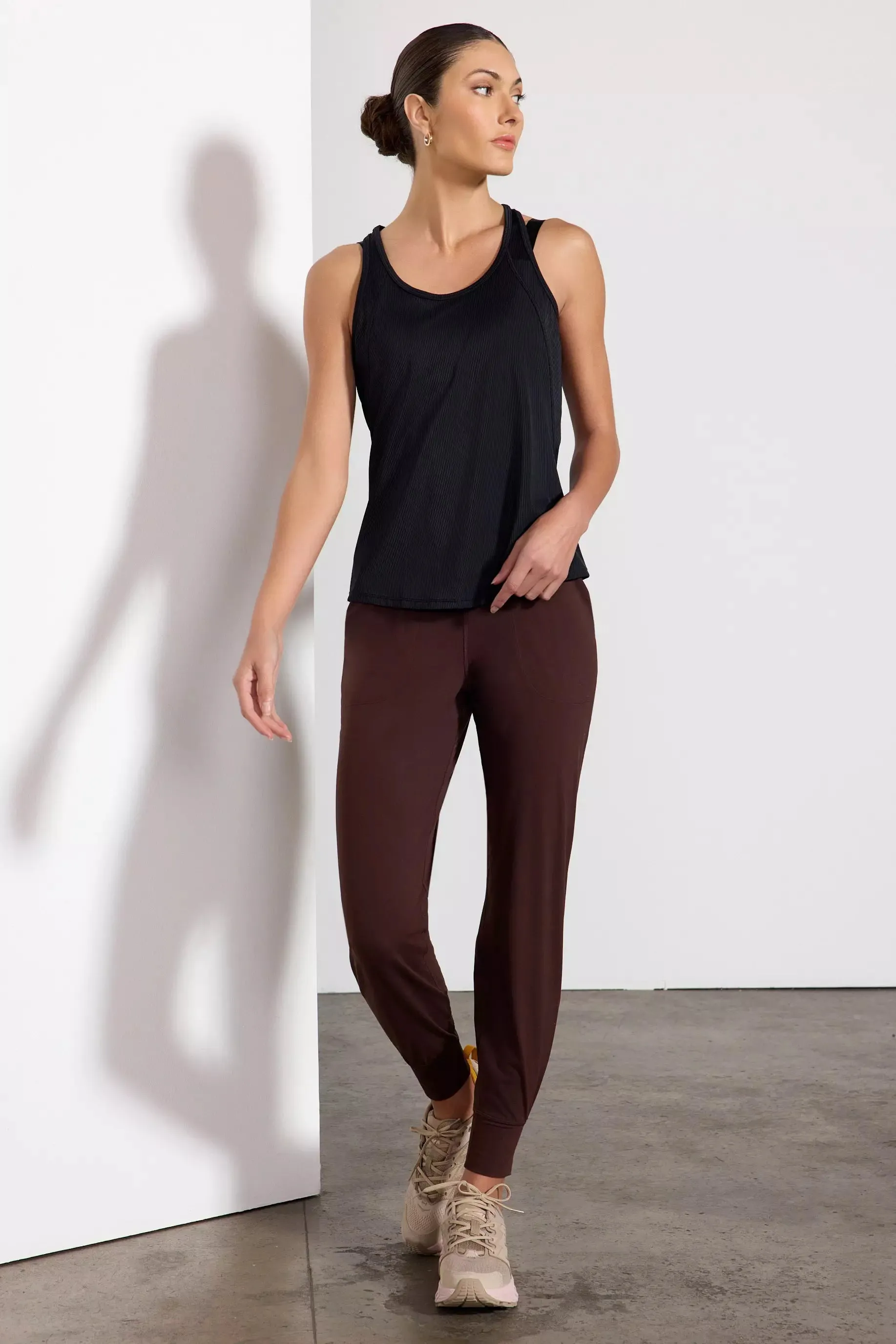Vivid Racer Back Tank - Black