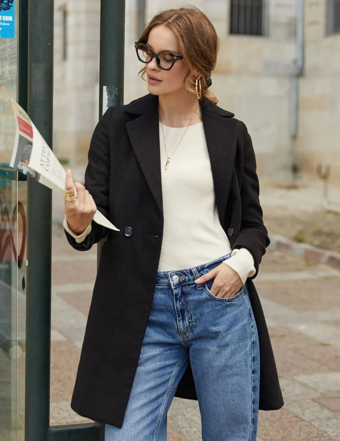 Zeagoo Knitted Pullover Ribbed Long Sleeve Pullover (DE Only)