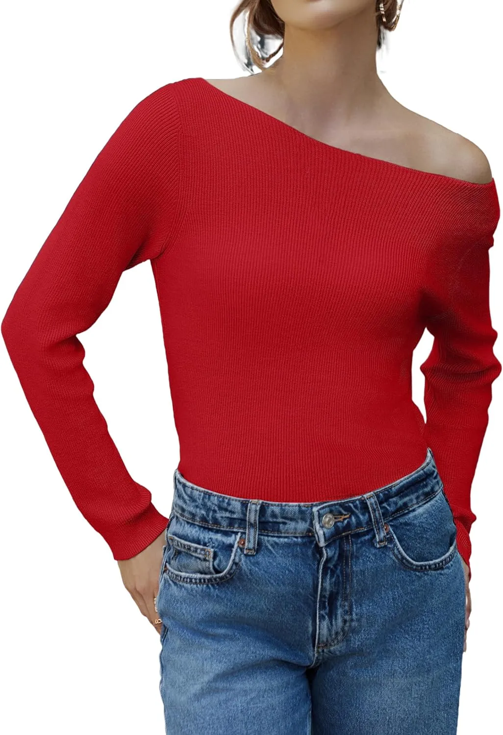 Zeagoo Knitted Pullover Ribbed Long Sleeve Pullover (DE Only)